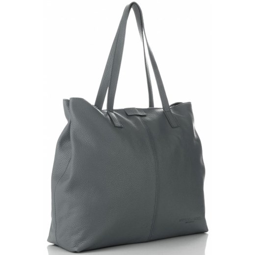 Shopper bag Vittoria Gotti casual bez dodatków ze skóry duża matowa 