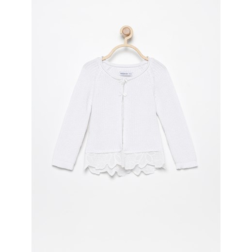 Reserved - Bawełniany sweter z koronką - Biały Reserved  86 