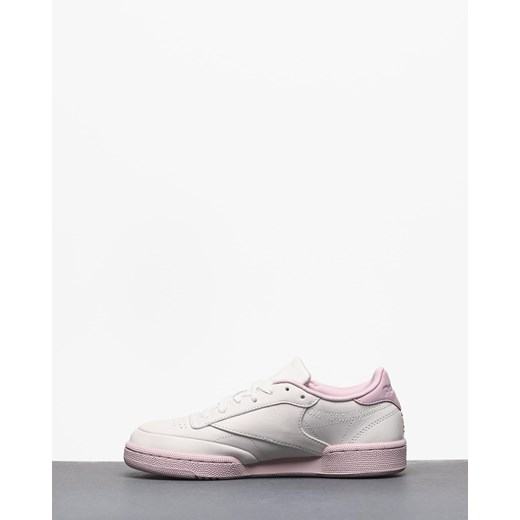 Buty sportowe damskie Reebok eleganckie różowe skórzane bez wzorów sznurowane 