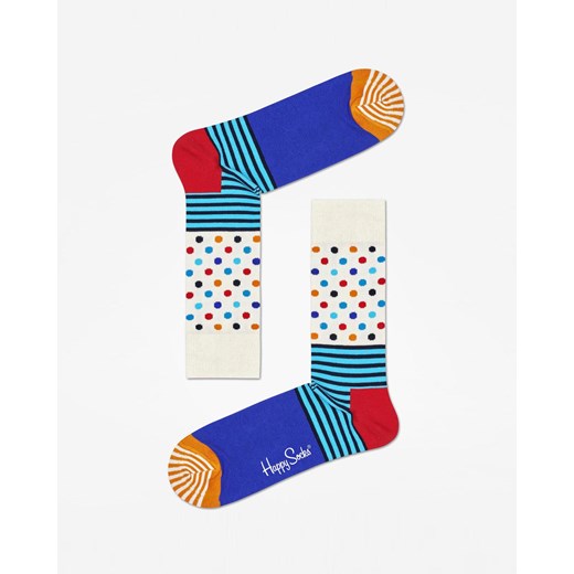Skarpetki Happy Socks Stripe And Dots (off white/blue/multi) Happy Socks  41-46 Roots On The Roof