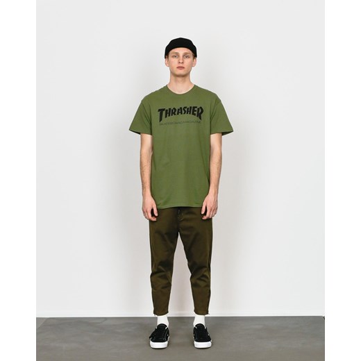 T-shirt Thrasher Skate Mag (military green)  Thrasher M Roots On The Roof