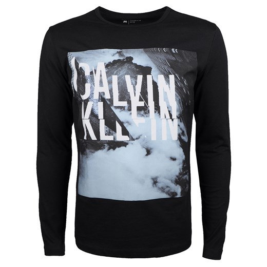 T-shirt męski Calvin Klein młodzieżowy z długim rękawem 