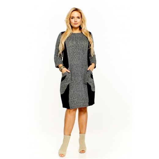 Lniana sukienka z kieszeniami Zele XL ptakmoda.com