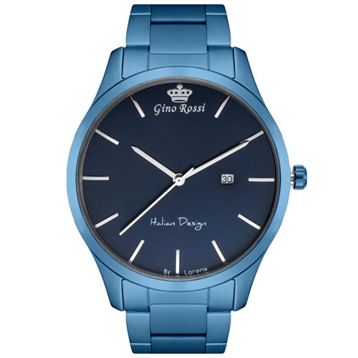 Zegarek GINO ROSSI 11976B-6F1 (zg261h) blue - Niebieski