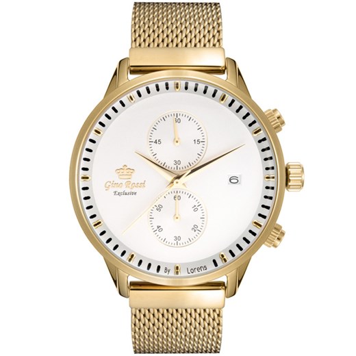 Zegarek GINO ROSSI E12463B-3D1 Exclusive (zg267d) - Złoty
