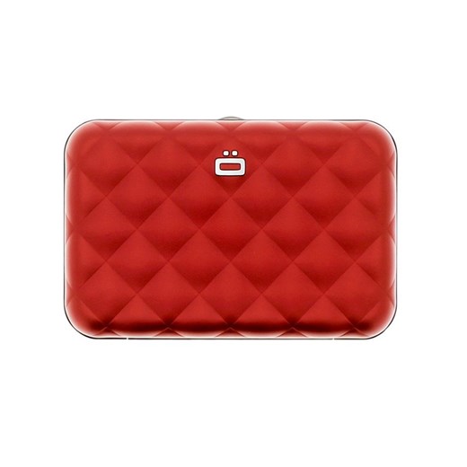 Portfel Aluminiowy Ogon Designs Quilted Button Red