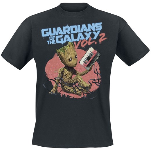 Guardians Of The Galaxy - 2 - Groot Tape - T-Shirt - czarny