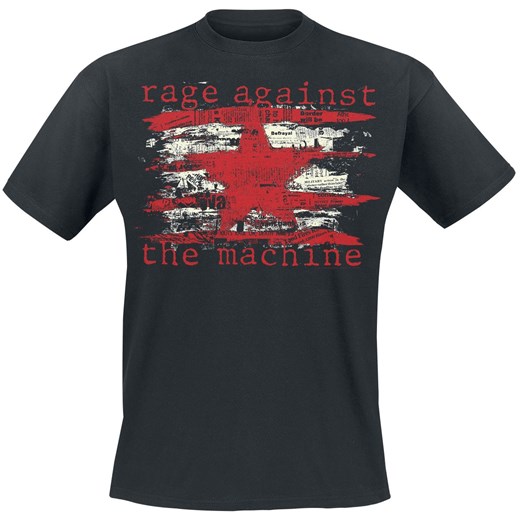Rage Against The Machine - Newspaper Star - T-Shirt - czarny