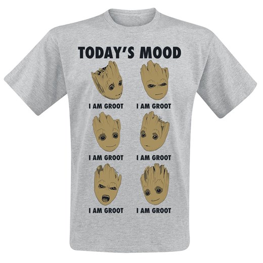 Guardians Of The Galaxy - 2 - Groot Today&apos;s Mood - T-Shirt - odcienie jasnoszarego