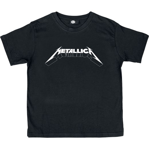 Czarny t-shirt chłopięce Metallica z krótkim rękawem 