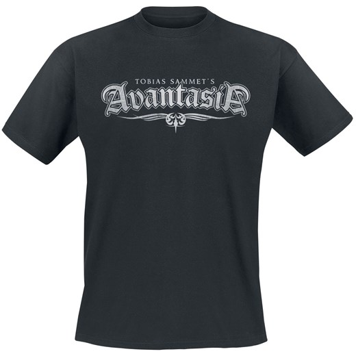 T-shirt męski czarny Avantasia z krótkimi rękawami 