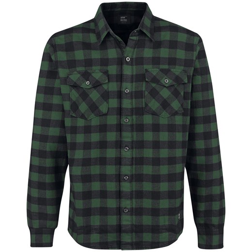 Vintage Industries - Harley Shirt - Koszule z długim rękawem - zielony/czarny Vintage Industries  M EMP