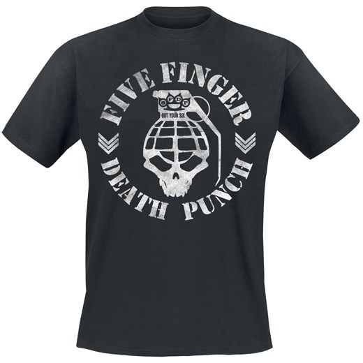 Five Finger Death Punch - Grenade Skull - Koszulki - czarny Five Finger Death Punch  XL EMP
