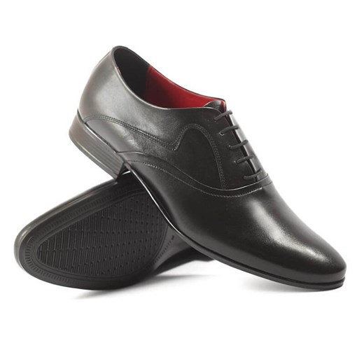 Eleganckie skórzane buty wizytowe oxfordy Markus czarne