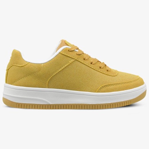 Żółte buty sportowe damskie Feewear sneakersy sznurowane na platformie 