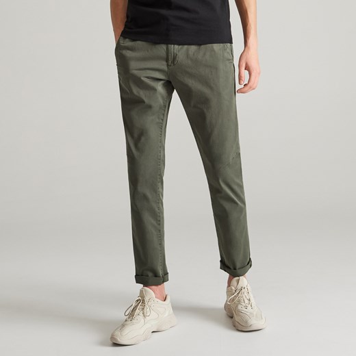 Reserved spodnie męskie zielone 