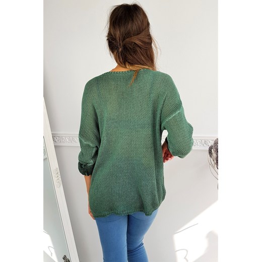 Cienki sweter Merci- zielony