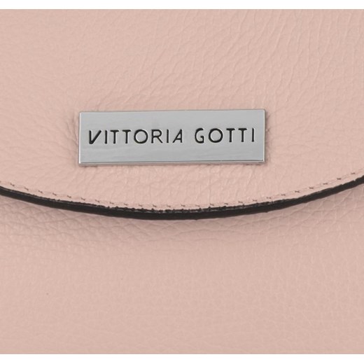 Listonoszka różowa Vittoria Gotti na ramię elegancka matowa niemieszcząca a4 