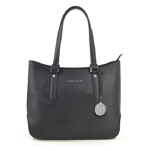 Shopper bag Justbag na ramię czarna elegancka 