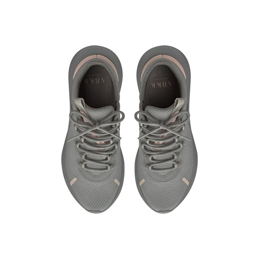 Szare buty sportowe damskie Arkk Copenhagen dla biegaczy w stylu młodzieżowym gładkie młodzieżowe 