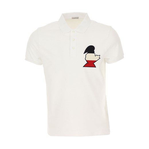 Moncler Koszulka Polo dla Mężczyzn, biały, Bawełna, 2019, L M S Moncler  M RAFFAELLO NETWORK