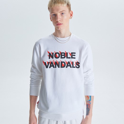 Cropp - Bluza z kolekcji Noble Vandals - Biały Cropp  S 