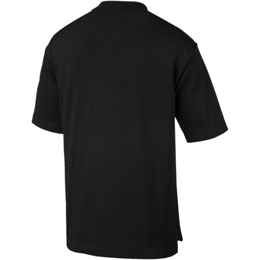 Czarna koszulka sportowa Puma z nadrukami letnia 