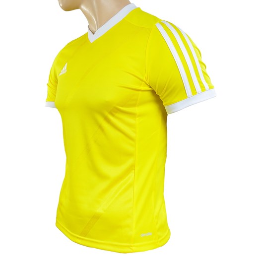 T-shirt chłopięce żółty Adidas Teamwear z krótkim rękawem 