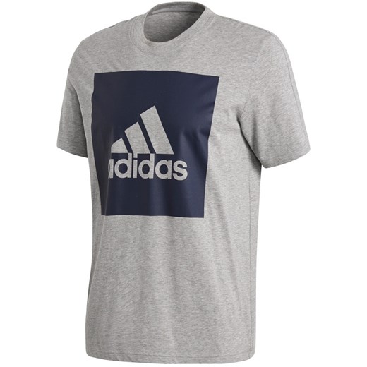 Koszulka sportowa szara Adidas bawełniana 