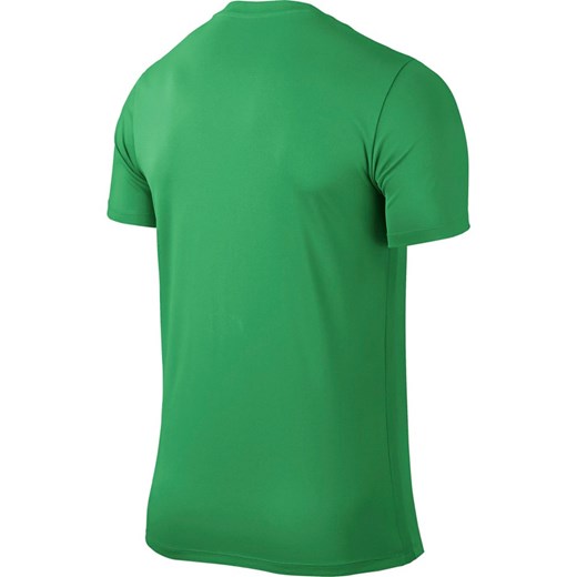 T-shirt chłopięce zielony Nike Team z poliestru z krótkim rękawem 