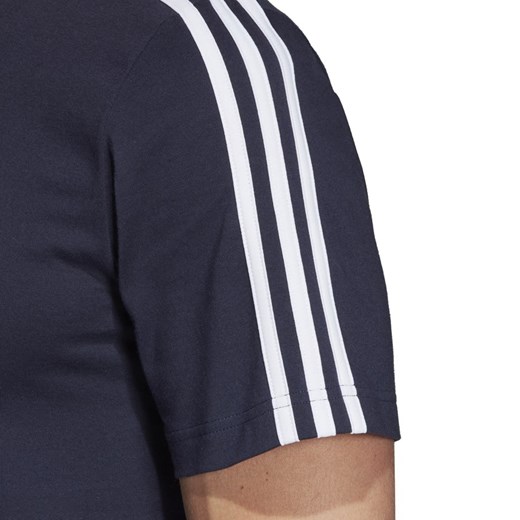 Koszulka sportowa Adidas w paski z bawełny 