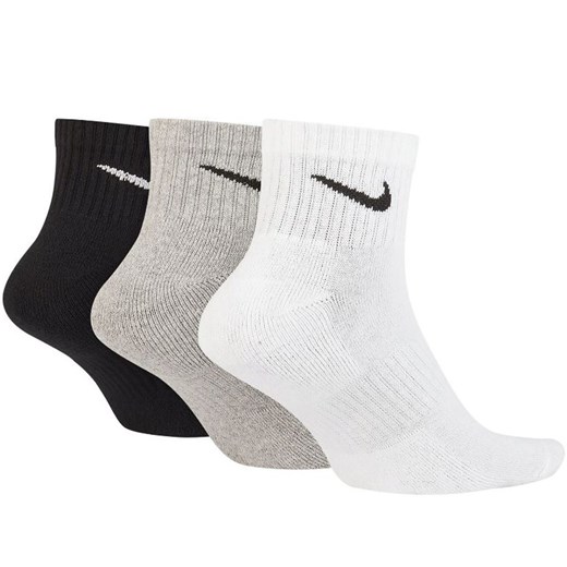 Skarpety Nike Everyday Cushioned Ankle 3pary szare białe czarne SX7667 901  Nike 42-46 SWEAT