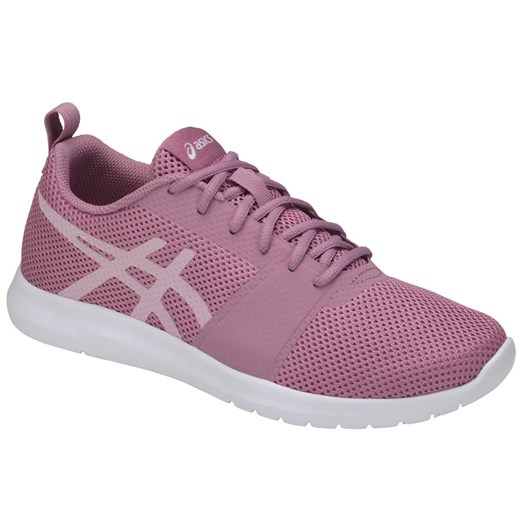 Buty sportowe damskie różowe Asics do biegania płaskie sznurowane 