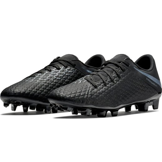 Buty sportowe męskie czarne Nike Football hypervenomx sznurowane 