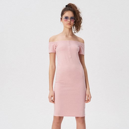 Sinsay - Sukienka z odkrytymi ramionami - Różowy Sinsay  XL 
