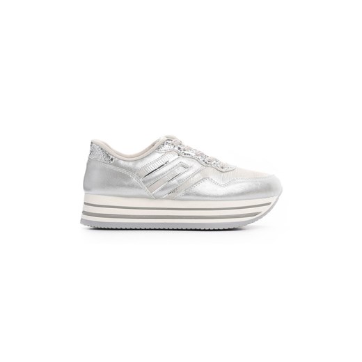 Sneakersy damskie Born2be srebrne sportowe bez wzorów