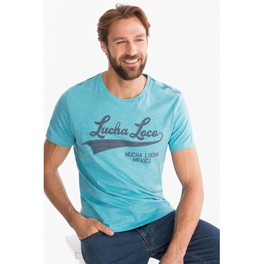 T-shirt męski Angelo Litrico z krótkim rękawem 