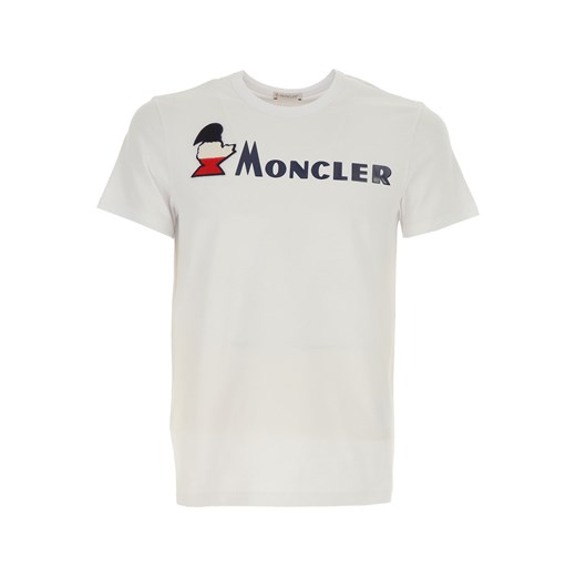Bluzka damska Moncler z krótkimi rękawami biała 