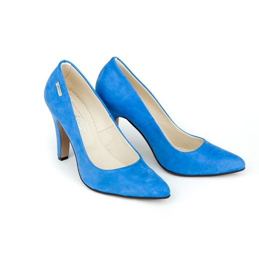 Czółenka Zapato eleganckie w nadruki niebieskie 