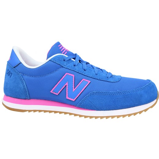 Buty sportowe dziecięce niebieskie New Balance sznurowane zamszowe 
