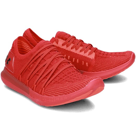 Buty sportowe męskie Under Armour wiosenne czerwone sznurowane 