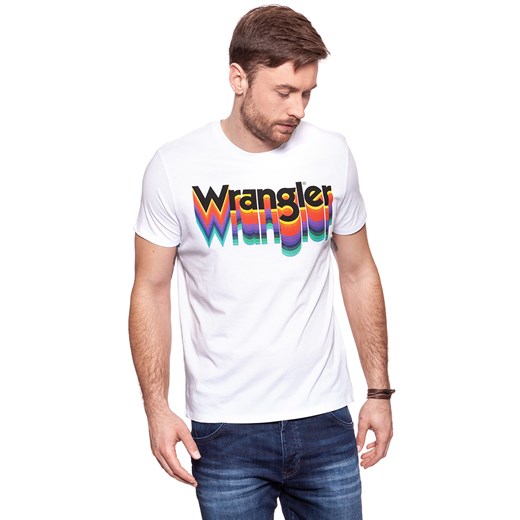 WRANGLER LOGO TEE  WHITE W7B62FQ12 Wrangler  XL promocja YouNeedit.pl 