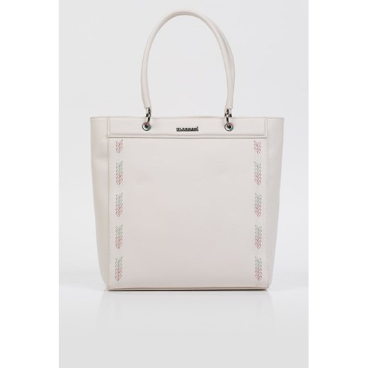 Shopper bag Monnari ze zdobieniami elegancka biała 