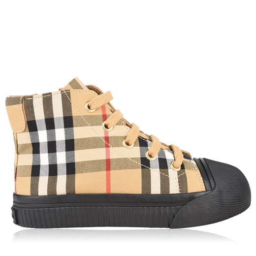 Adidasy do kostek Burberry Children Boys Checked High Top Trainers