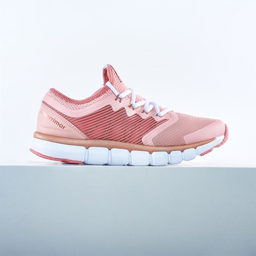 Buty sportowe damskie różowe Karrimor dla biegaczy sznurowane bez wzorów płaskie 