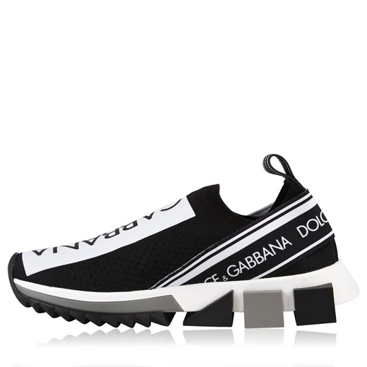 Buty sportowe damskie czarne Dolce & Gabbana do biegania na płaskiej podeszwie 