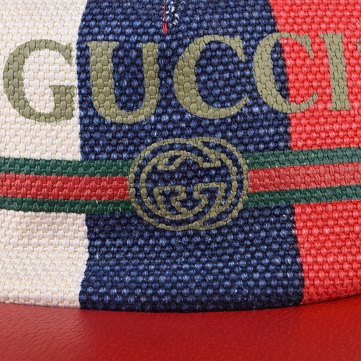 Czapka z daszkiem Gucci Fake Logo Sylvie Baseball Hat