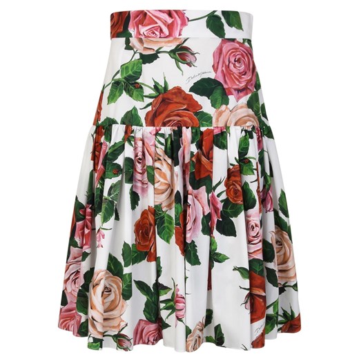 Spódnica wielokolorowa Dolce & Gabbana midi w kwiaty 