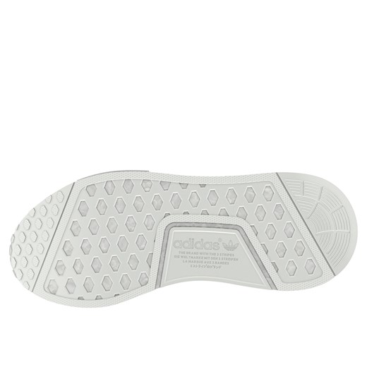 Buty sportowe damskie Adidas nmd białe sznurowane płaskie bez wzorów