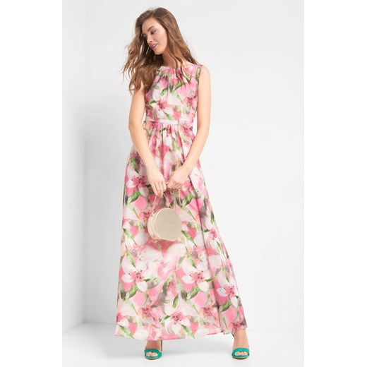 Sukienka różowa ORSAY bez rękawów maxi na spacer 